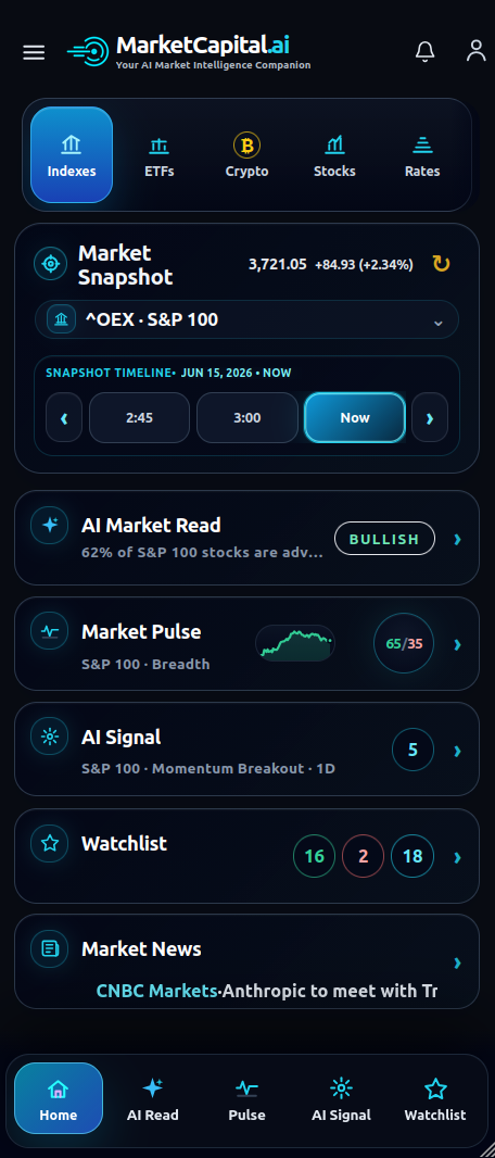 MarketCapital.ai Mobile Companion preview